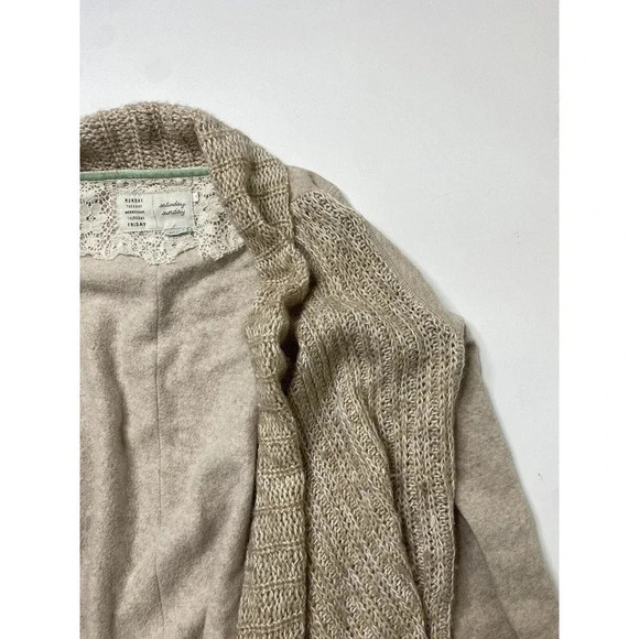 Anthropologie Saturday Sunday Women’s Size XS Beige Draped Cardigan Sweater - Picture 2 of 6